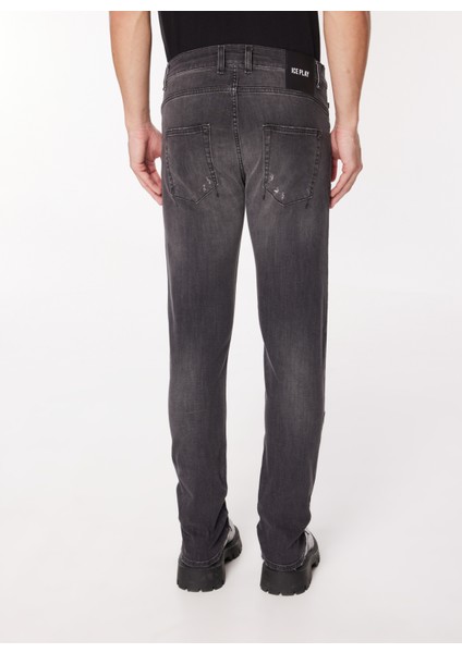 Normal Bel Slim Fit Erkek Denim Pantolon 23IU1M02SL46019_PANTALONE 5 Tasche indirimleri