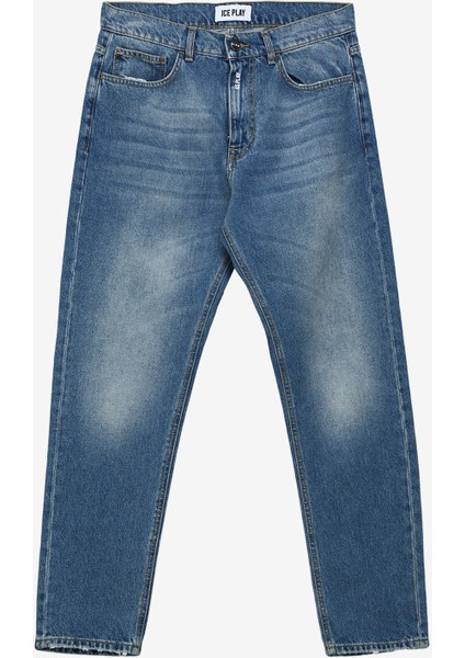 Normal Bel Straight Erkek Denim Pantolon 23IU1M02ST16023_PANTALONE 5 Tasche