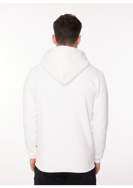 Kapüşon Yaka Krem Erkek Sweatshırt Hzw G500 Key_downtown Regular Fıt indirimleri
