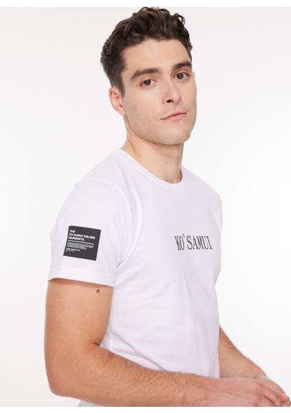 Bisiklet Yaka Baskılı Beyaz Erkek T-Shirt Mtt G540 Rekst_reflector Regular fiyatları