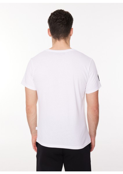 Bisiklet Yaka Baskılı Beyaz Erkek T-Shirt Mtt G540 Rekst_reflector Regular fırsatları