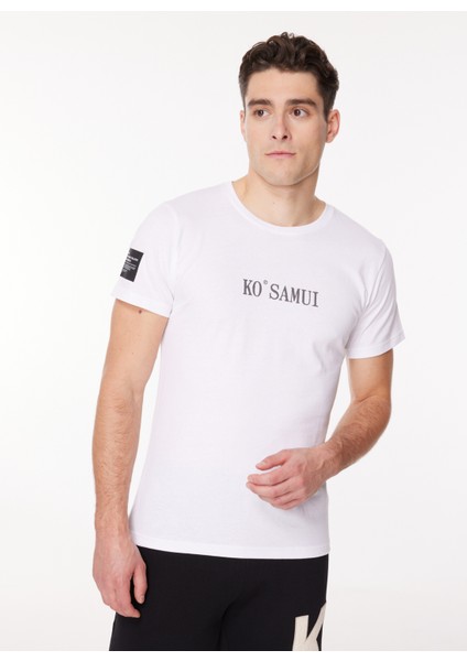 Bisiklet Yaka Baskılı Beyaz Erkek T-Shirt Mtt G540 Rekst_reflector Regular indirimleri