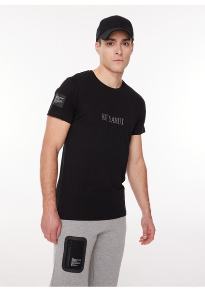 Bisiklet Yaka Baskılı Siyah Erkek T-Shirt Mtt G540 Rekst_reflector Regular