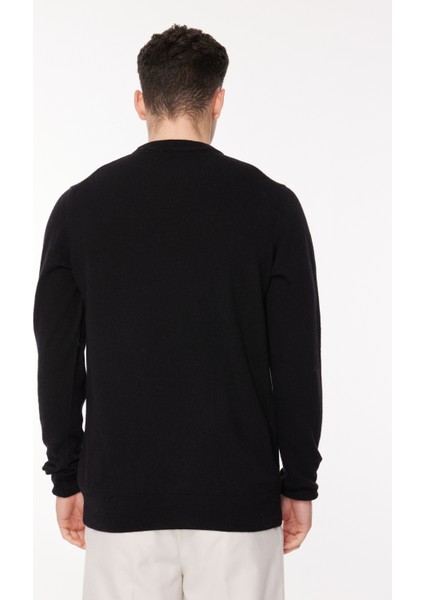 Bisiklet Yaka Regular Fit Baskılı Siyah Erkek Kazak Kmw G514 Ny_downtown Regular Fıt