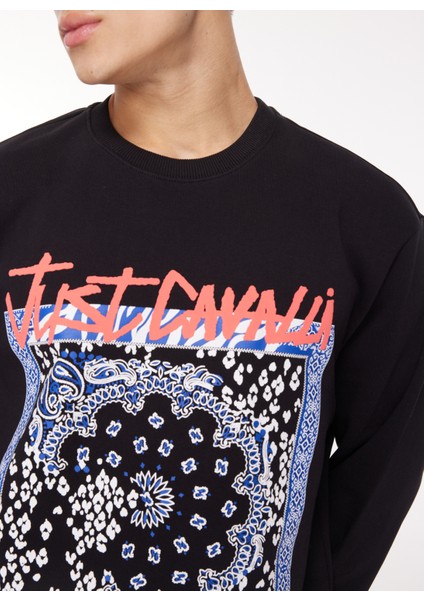 Bisiklet Yaka Siyah Erkek Sweatshırt 75OAIF04 fırsatları