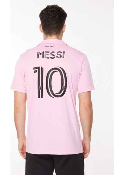 Pembe Erkek Bisiklet Yaka Forma JE9701-MESSI 10 Inter Mıamı Jersey