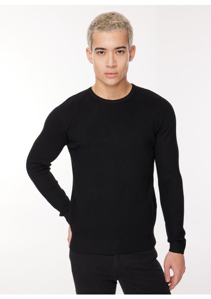 Bisiklet Yaka Slim Fit Siyah Erkek Kazak Mı2508Ss fiyatları