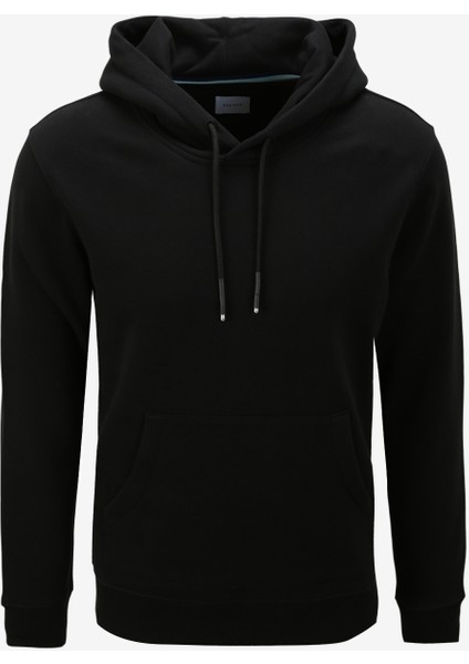 Kapüşon Yaka Siyah Erkek Sweatshırt FI2537SS