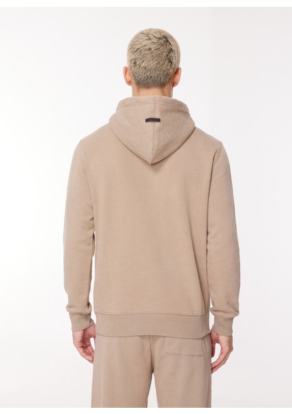 Kapüşon Yaka Kahve Erkek Sweatshırt FI2545SS