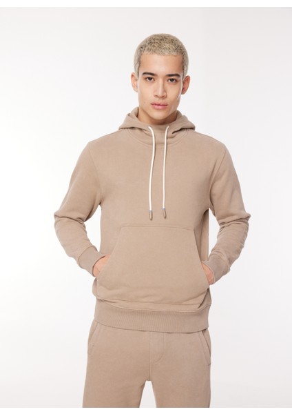 Kapüşon Yaka Kahve Erkek Sweatshırt FI2545SS fiyatları