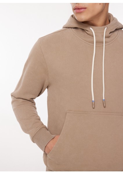 Kapüşon Yaka Kahve Erkek Sweatshırt FI2545SS fırsatları