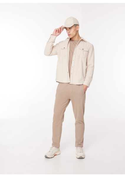 Bisiklet Yaka Kahve Erkek T-Shirt TI2547SS