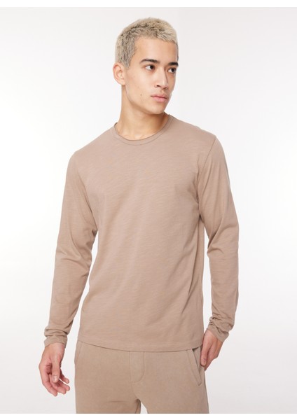 Bisiklet Yaka Kahve Erkek T-Shirt TI2547SS modelleri