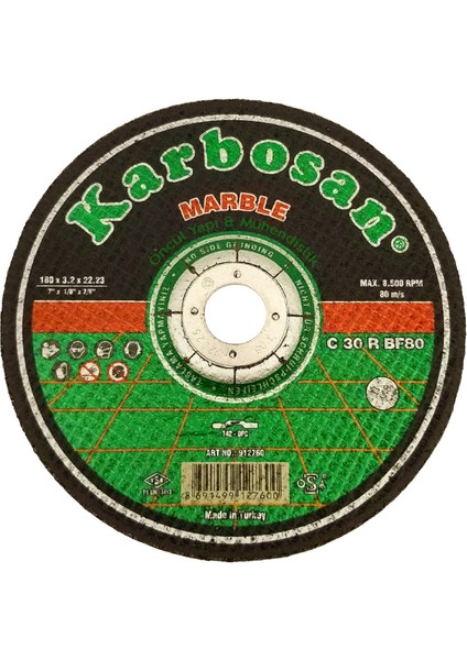 Mermer Kesici Taş 180X3.2 mm 10 Adet