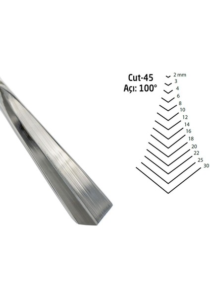 3145018 Düz V Ağız Iskarpela CUT45 - 18MM