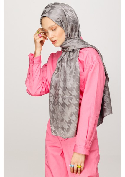 Kazayağı Desen Parlak Jakar Şal