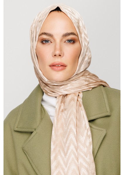 Zikzak Desen Parlak Jakar Şal modelleri