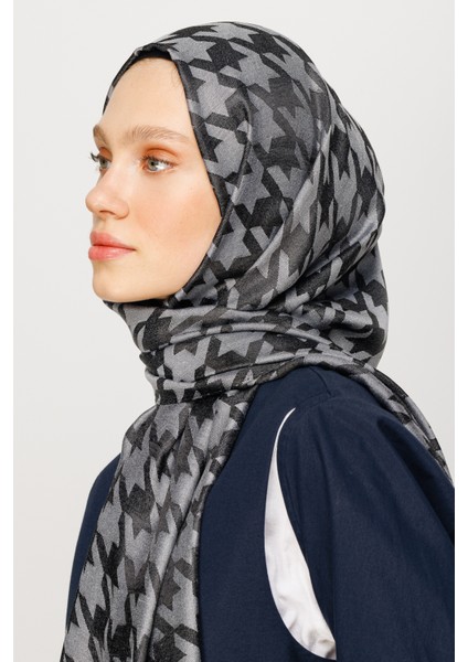 Kazayağı Desen Parlak Jakar Şal