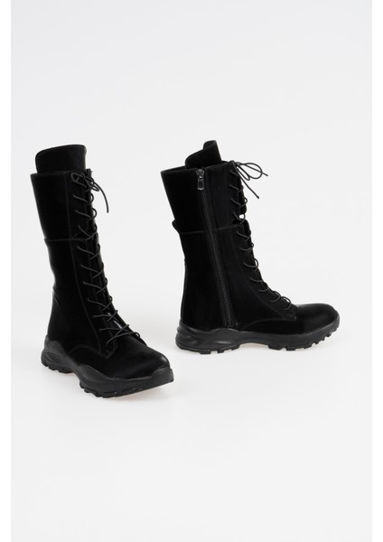 Kadın Bağcıklı Çizme Spor Taban Kışlık Ayakkabı modelleri