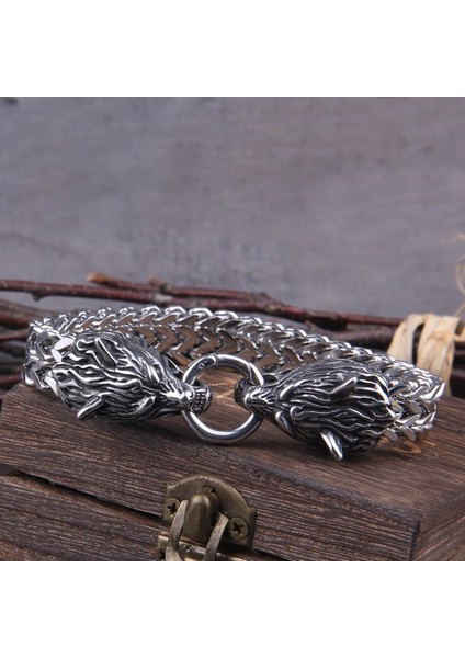 Thor Iskandinav Kurt Nordik Geri & Freki Odin Erkek 316L Çelik Bileklik modelleri