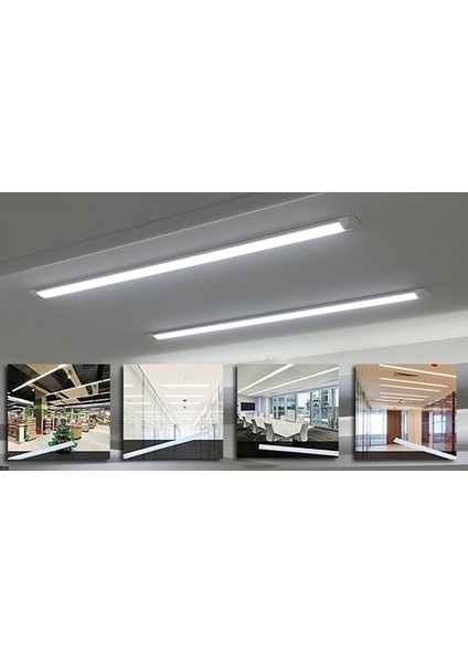 Lightech 10 Adet Yükseliş Elektrik Lightech LED Yatay Bant Armatür 40 Watt 120 cm fiyatları