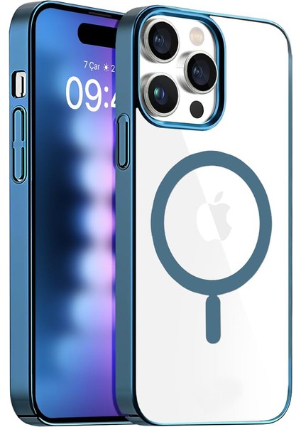 iPhone 14 Pro Max Kılıf Magsafe Özellikli Titanyum Seri Silikon Kapak