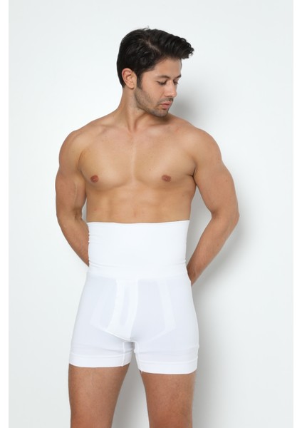 Erkek Double Boxer Korse, Erkek Yüksek Bel Korse, Erkek Sıkılaştırıcı 2 Katlı Boxer