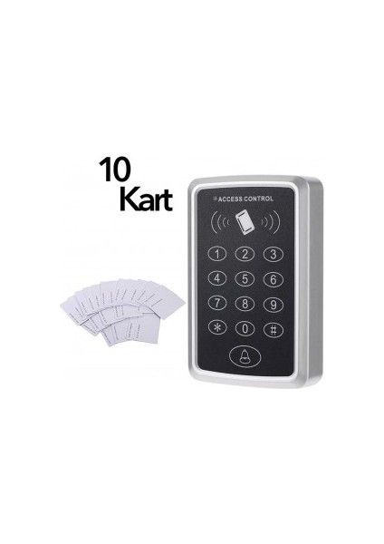 -100 Rfid Şifreli Kapı Kilidi + 10 Adet Proximity Kart