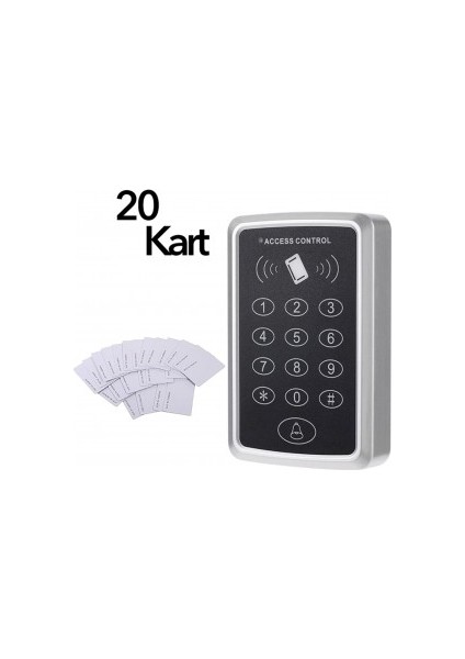 -100 Rfid Şifreli Kapı Kilidi + 20 Adet Proximity Kart