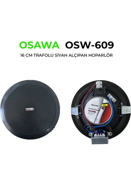 OSW-609 16 cm Tarfolu Alçıpan (Siyah)