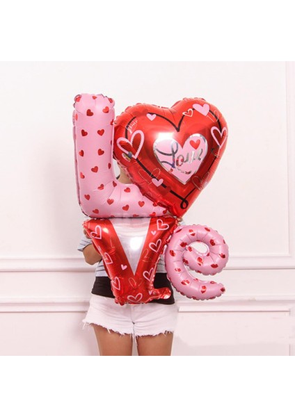 Kalpli Love Yazılı Folyo Balon Sevgililer Günü Balonu fiyatları