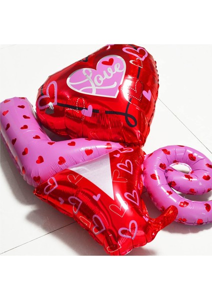 Kalpli Love Yazılı Folyo Balon Sevgililer Günü Balonu fırsatları