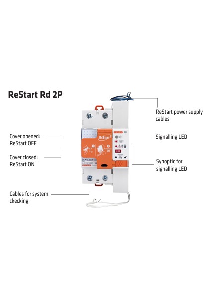 GWD4817R Restart Kaçak Akım Koruma Rölesi Otomatik Kurma Ünitesi - 30MA