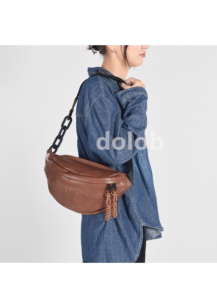 Kadınlar Için Çantalar 2022 Yeni Akrilik Zincir Ekleme Bel Çantaları Erkekler ve Kadınlar Için Göğüs Çantaları Çiftler Tek Omuz Crossbody Çanta Göğüs ve Omuz Çantaları (Yurt Dışından)