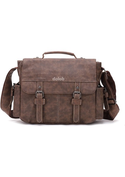 2023 Yeni Avrupa ve Amerikan Trendy Retro Erkek Omuz Çantası Rahat Pu Deri Basit Resmi Belge Erkek Crossbody Çanta (Yurt Dışından)