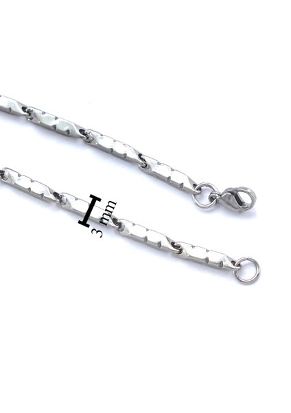 316L Çelik Erkek Zincir Kolye 55 cm ZN-257