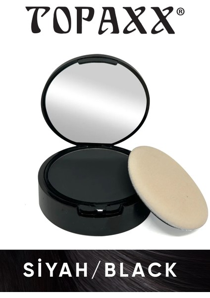 Siyah/Black Suda Çıkmayan Saç Sakal Dolgunlaştırıcı Topik Pudra 14 gr