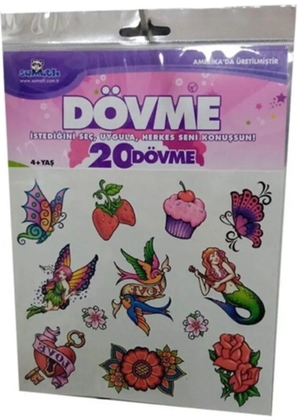 Dövme Istediğini Seç Uygula 20 Adet Geçici Dövme Erkek-Kız