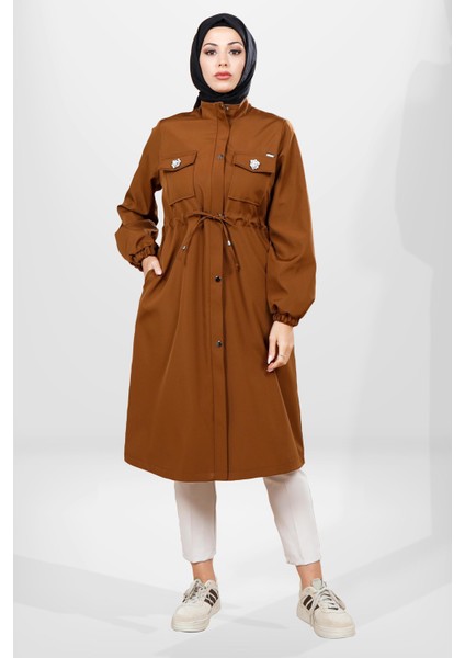3830 Taba Bondit Tesettür Yağmurluk