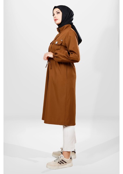 3830 Taba Bondit Tesettür Yağmurluk modelleri