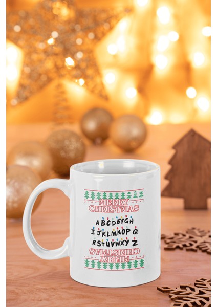 Stranger Things Lambalar Merry Christmas Kupa Bardak