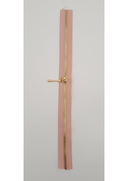 Başlıklı Fermuar 40 cm Light Gold Metal Pudra Renk fiyatları