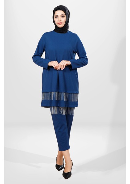 4063 Indigo Tesettür Alt Üst Takım