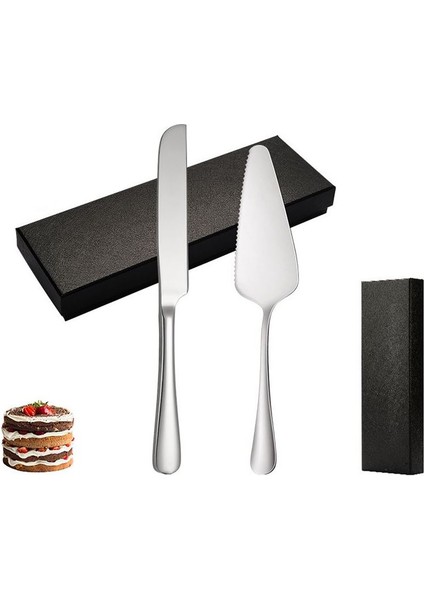 Çelik Silver Pasta Spatula Bıçak Seti Kek Sunum CIN512BY