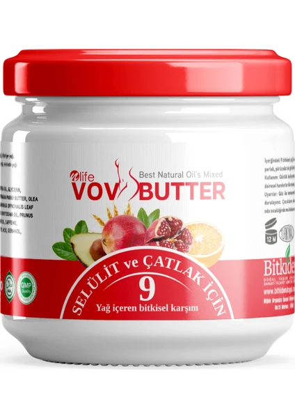 Vov Butter Selülit ve Çatlak Kremi 9 Bitkisel Yağ Karışımı 190 ml