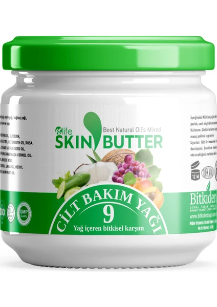 Skin Butter Cilt Bakım Kremi 9 Bitkisel Yağ Karışımı 190 ml