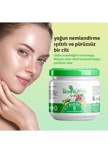 Skin Butter Cilt Bakım Kremi 9 Bitkisel Yağ Karışımı 190 ml