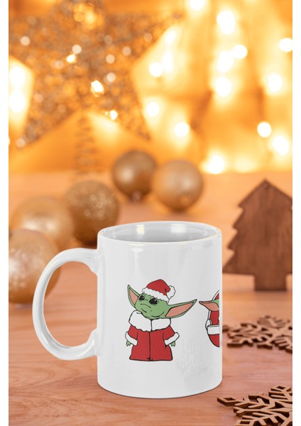 Baby Yoda Yılbaşı Ruhu Kupa Bardak