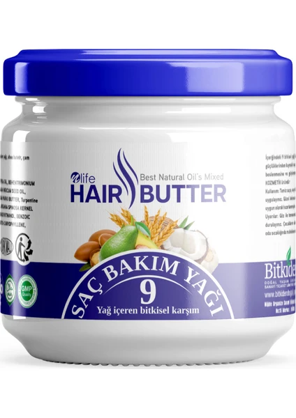 Hair Butter Saç Bakım Kremi 9 Bitkisel Yağ Karışımı 190 Ml