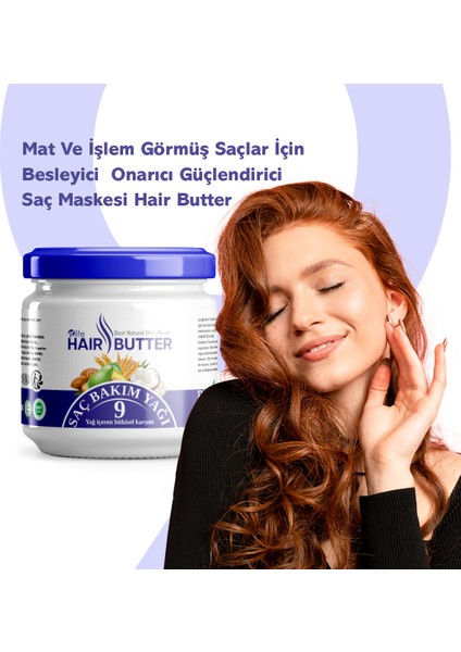 Hair Butter Saç Bakım Kremi 9 Bitkisel Yağ Karışımı 190 Ml